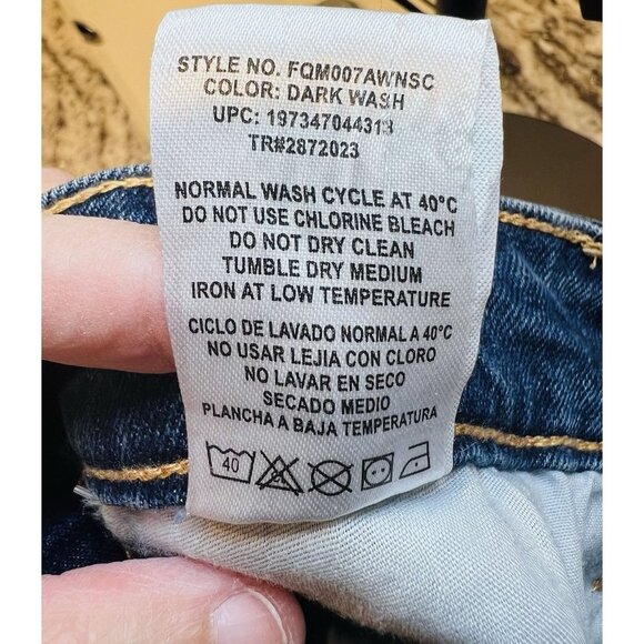 French Connection Essentials Women's High Rise Straight Jeans Dark Wash Size 14 - Picture 7 of 8